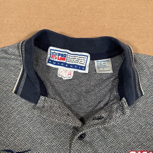 Vintage New York Giants NFL Pro Line Polo Collared Reebok Shirt 90s Size Large - Picture 7 of 8